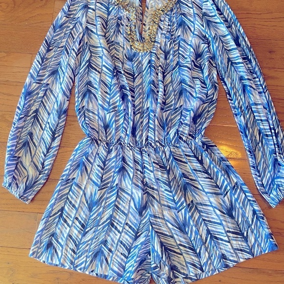 Lilly Pulitzer Colby Long Sleeve Romper in Lapis
Blue Costa Verde Size XS - Picture 7 of 10